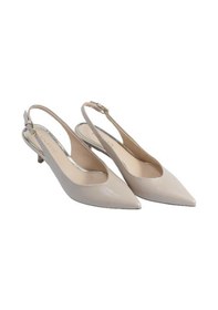 Resim Poletto Hakiki Deri Bej-altın Ayakkabı Stiletto 9841 48 V1-2493 Bej 