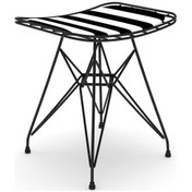 Resim Knsz kafes tel sandalyesi taburesi 1 li mutlu syhtuan ofis cafe bahçe mutfak 