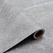 Resim Kendinden Yapışkanlı Gri Beton Dokulu Soyulabilir ve Yapışkanlı Vinil Zemin Kaplaması - Kolay Kurulum, Dayanıklı ve Çizilmeye Dayanıklı 