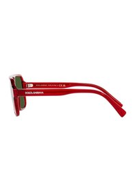 Resim Dolce Gabbana Dx 4003 340971 50 Çocuk Kırmızı Kare Güneş Gözlüğü 
