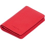 Resim Kırmızı Deri Unisex Kredi Kartlık - S1KK00001601-B68 