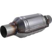 Resim Seeppitous Evrensel Katalitik Konvertör 2.25 Inç 400 Hücreler Yüksek Akışlı Susturucu Katalitik Konvertör Euro 1 Yuvarlak Paslanmaz Çelik (Yurt Dışından) 