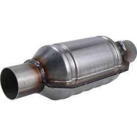 Resim Seeppitous Evrensel Katalitik Konvertör 2.25 Inç 400 Hücreler Yüksek Akışlı Susturucu Katalitik Konvertör Euro 1 Yuvarlak Paslanmaz Çelik (Yurt Dışından) 