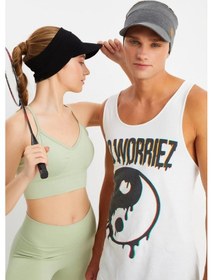 Resim Uv Korumalı Katlanır Üstü Açık Yumuşak Siperli %100 Pamuklu Penye Tenis Vizör Şapka 2'li Set - Tek Ebat / Siyah - Füme Siyah - Füme 