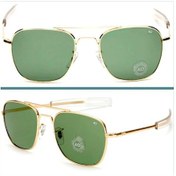 Resim Omeniv Düz Saplı Retro Stil Pilot Güneş Gözlüğü Uv400 Gözlük 