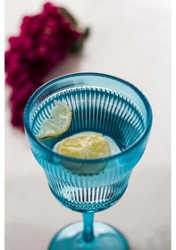 Resim Akrilik Aquamarin 6'lı Kadeh & Su Meşrubat Kahve Yanı Bardağı 300 Ml Cam Değildir 