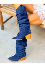 Resim irmona Terry Lacivert Dana Süet Taba taban Körüklü Dallas Çizme 