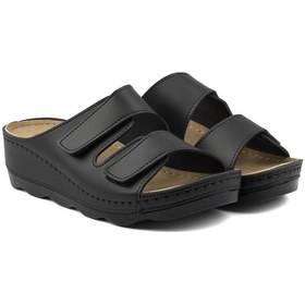 Resim Comfortwave Cırtlı Ayarlanabilir Anatomik Rahat Kadın Terlik-Siyah 