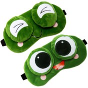 Resim 3D Kurbağa Gözü Uyku Maskesi - Rahat, Işık Engelleyici & Seyahat, Ofis Şekerlemeleri & Oyun için Taşınabilir, Herkese Uygun Boyut 