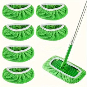 Resim 6 adet Ağır Hizmet Tipi Yeniden Kullanılabilir Mop Pedleri - Yıkanabilir, Yüksek Emici Temizlik Pedleri Elastik Bant ile Güvenli Uygunluk - Çoğu Standart Mop ile Uyumlu, Sert Ahşap, Fayans, Linoleum Zeminler - Kuru ve Islak Kullanım, Kir Tutma Kenarı - Ev ve Ticari Kullanım için Maliyet Etkili Temizlik Çözümü, Zemin Bakımı, Sıkı Uygunluk Tasarımı, Sağlam Yapı, Temizlik Malzemeleri, Sert Ahşap Zemin Bakımı, Yıkanabilir Tasarım, Uzun Ömürlü Malzeme, Temizlik Personeli 