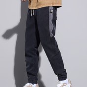 Resim Trendy Joggers For Fall Winter, Erkeklerin Rahat Esnek Bel Bağı Spor Pantolon Terlikleri 