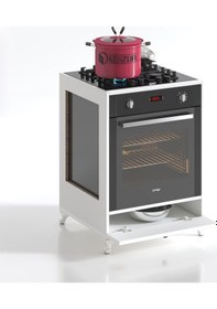 Resim Kenzlife ankastre modülü kabini altın3 byz fırın ocak dolabı kapa 