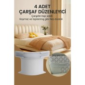 Resim Çarşafmatik 4 Adet Çarşaf Düzenleyici Görünmez Nevresim Çarşaf Kilidi Organizeri 
