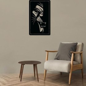 Resim ROMIA Modern Aslan Duvar Sanatı, Metal Duvar Dekoru, Siyah Dekoratif Panel, Çağdaş Ev Vurgusu (14"X8"/35X21CM) 
