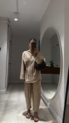Resim Camel Önden Bağlamalı Şalvar Pantolon Takım 