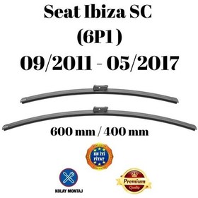 Resim Seat Ibiza Sc 6p1 2011 2012 2013 2014 Uyumlu Ön Cam Silecek Süpürgesi Takımı 600/400mm Silbak Sb2416c 