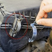 Resim Araba Hava Filtresi Kabuğu Sabitleme Tokası 2'li Set, Hava Filtresi Dış Kutu Demir Kart 