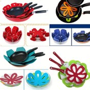 Resim 6'lı Premium Isıya Dayanıklı Tencere ve Tava Ayırıcı Pedler - Renkli Yuvarlak Mutfak Koruyucu Matlar, Polyester Karışımı, Sadece Elde Yıkama, Kırmızı/Turuncu/Mavi/Turkuaz/Yeşil/Beyaz, Mutfak Aleti Tutucu | Canlı Mutfak Aksesuarı | Kolay Temizlenebilir Malzeme 