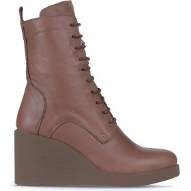 Resim Bueno Shoes Vizon Koyu Deri Kadın Dolgu Topuklu Bot 01WZ8303 01WZ8303 