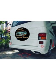 Resim Volkswagen Transporter T4 Egzoz Görünümlü Arka Ek Fiber Boyasız 