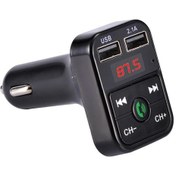 Resim Ranyeek Siyah Araç Bluetooth Fm Transistörü - 2.1a Usb Şarj, Elden Öte Arama, Müzik Akışı, Fm Frekans Gösterimi 