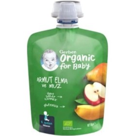 Resim Gerber Organik Elmalı ve Muzlu Armut Püresi 90 G 