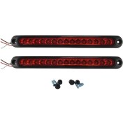 Resim Mystique 2pcs 10INCH 15 LED Römork Işığı LED Durdurma Trail Işık Üçüncü Fren Çubuğu Şeridi Ağır Hizmet Tekneleri Kamyonlar Kırmızı (Yurt Dışından) 