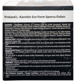 Resim Phytodef Proland L-Carnitine 2000mg (L-KARNİTİN) Sporcu Gıdası 