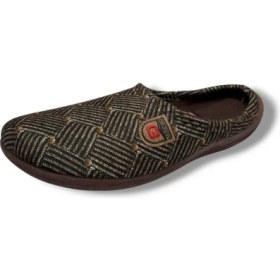 Resim Gezer 16437-26 Çizgili Kare Desenli Termal Erkek Ev Terlik 