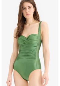 Resim Defacto Regular Fit Drapeli Mayo-fall İn Love Z4657az25smgn774 Yeşil 