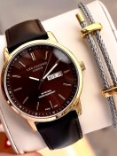 Resim Lee Cooper İtalyan Tasarım Bileklik Hediyeli 2 Yıl Garantili 5 Atm Erkek Kol Saati Elc.08235.142 Sarı 