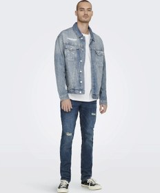 Resim Only & Sons Erkek Kot Ceket 22023244 Mavi 
