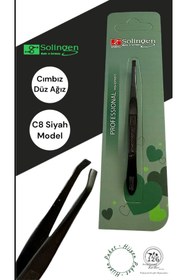 Resim kozmetik126 Solingen C8 Cımbız (Siyah,İnox,Büyük Boy,Düz Ağız) 