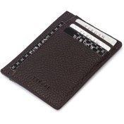 Resim Kahve Deri Unisex Kredi Kartlık - S1KK00001676-A42 