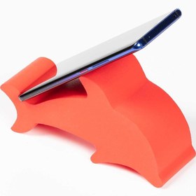 Resim Birlik Sünger Sünger Yunus Masa Üstü Telefon Ve Tablet Tutacağı Kırmızı 17x9x6 Cm 