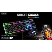 Resim DÜVENCİ TİCARET Qpart Gm-14 Kablolu Led Işıklı Oyuncu Klavye & Mouse Seti Klavyemause 