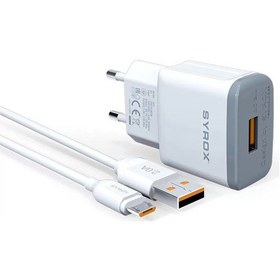 Resim Syrox Syx-Q20 Micro Quıck Hızlı Ev Şarj Seti Beyaz 