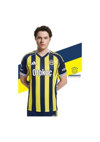 Resim Fenerbahçe Lisanslı 2025/26 Çubuklu Yeni Sezon Forma Sarı - Lacivert 