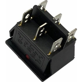 Resim Tuşlu Anahtar Işıklı büyük Boy Kare 6 Fiş on-off-on N11.17563 