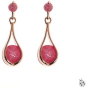 Resim Mineral Takı Pembe Zirkon Küpe 