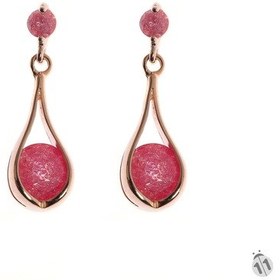 Resim Mineral Takı Pembe Zirkon Küpe 
