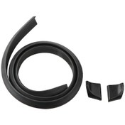 Resim Maiyame Evrensel Araç Arka Spoiler Kanat - Siyah Karbon Fiber Desenli Lastik Şerit Kit 