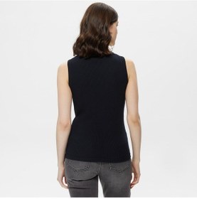 Resim Nautica Kadın Siyah Kolsuz T-shirt Düz 35v422t Siyah 