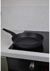 Resim İndüksiyon Taban Siyah Granit Tava 28 Cm-1 Adet Yanmaz Yapışmaz T 