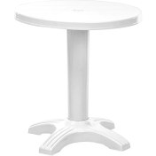 Resim Omnipazar SY-2560 Beyaz Yuvarlak Plastik Masa 70X72 cm 31642 