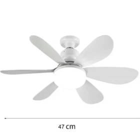 Resim Yeni 2ın1 Goes LED Işık ve Fan Sessiz 3 Renk Modu ve 3 Hız Modu Kumandalı Tavan Vantilatörü 