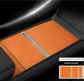 Resim Hightower Tesla Model 3 Highland 2024 2025 Konsol Koruyucu Kapak Premium Turuncu 