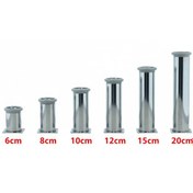 Resim Ludıa 6 Farklı Ölçüde Metal Ayarlanabilir Tablalı Mobilya Ayağı 6cm,8cm,10cm,12cm,15cm,20cm Gri 
