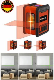 Resim BÖHRER Mini Yeşil 2 Köşe Pilli Dikey Ve Yatay Yeşil Işık Lazer Çizgi Hizalama Makinesi 
