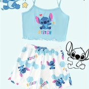 Resim Kızlar için Pijama Takımı Yaz Serin Off-Shoulder Uyku Giysisi Yumuşak Kumaş Sevimli Rahat Uyku Giysisi ve Kıyafet Değişimi, Mükemmel Hediye 